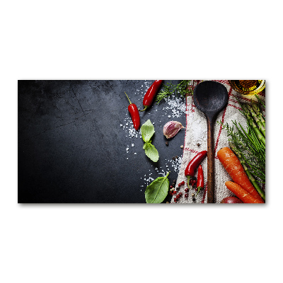 Cuadro de cristal templado moderno horizontal Ingredientes