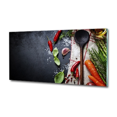 Cuadro de cristal templado moderno horizontal Ingredientes