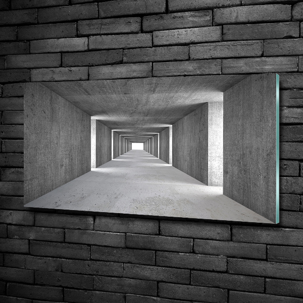 Cuadro de cristal templado moderno horizontal Túnel de hormigón