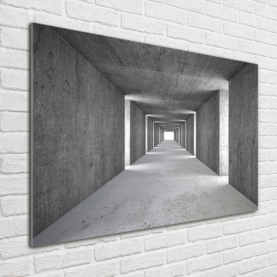 Cuadro de cristal templado moderno horizontal Túnel de hormigón