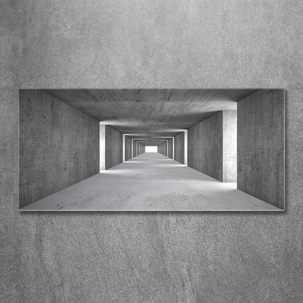 Cuadro de cristal templado moderno horizontal Túnel de hormigón