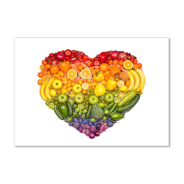 Impresión en cristal con acabado brillante horizontal Corazón vegetal