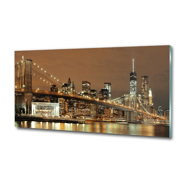 Cuadro de cristal templado moderno horizontal Manhattan Nueva York