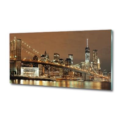 Cuadro de cristal templado moderno horizontal Manhattan Nueva York