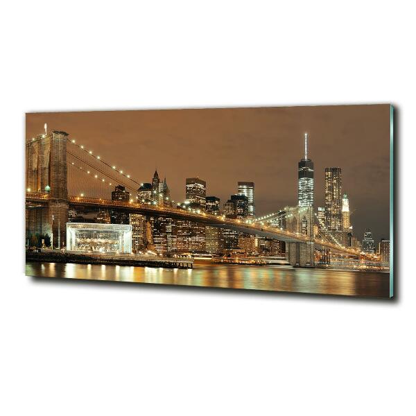 Cuadro de cristal templado moderno horizontal Manhattan Nueva York