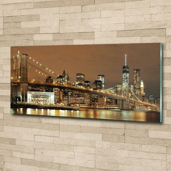 Cuadro de cristal templado moderno horizontal Manhattan Nueva York