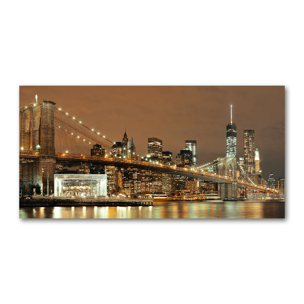Cuadro de cristal templado moderno horizontal Manhattan Nueva York