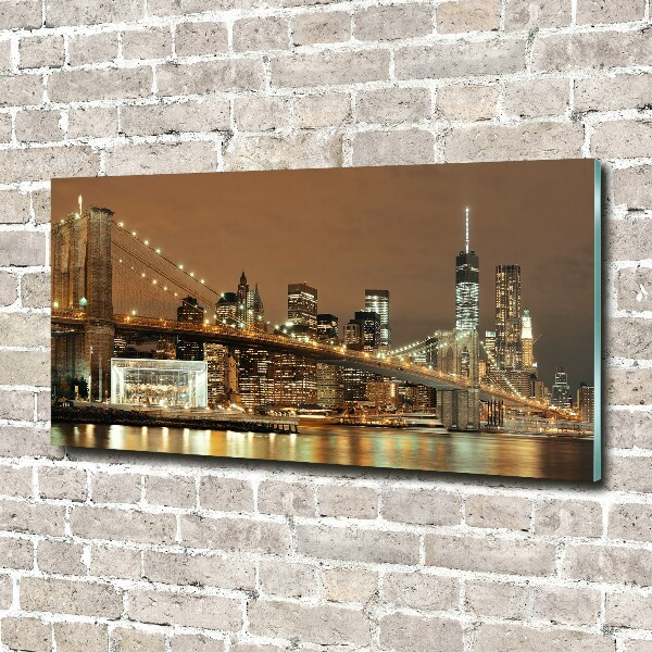 Cuadro de cristal templado moderno horizontal Manhattan Nueva York