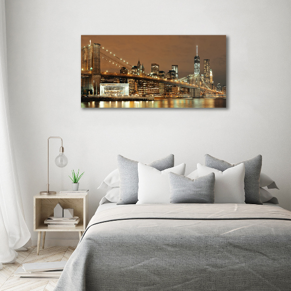 Cuadro de cristal templado moderno horizontal Manhattan Nueva York