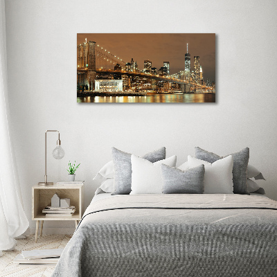 Cuadro de cristal templado moderno horizontal Manhattan Nueva York