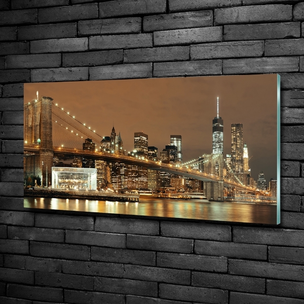 Cuadro de cristal templado moderno horizontal Manhattan Nueva York