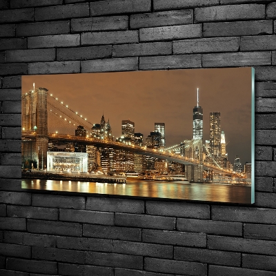 Cuadro de cristal templado moderno horizontal Manhattan Nueva York