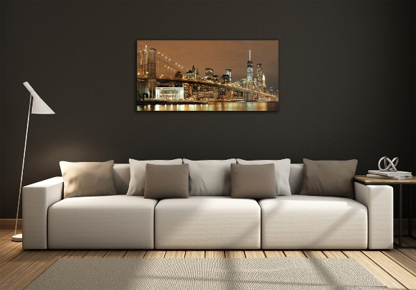 Cuadro de cristal templado moderno horizontal Manhattan Nueva York