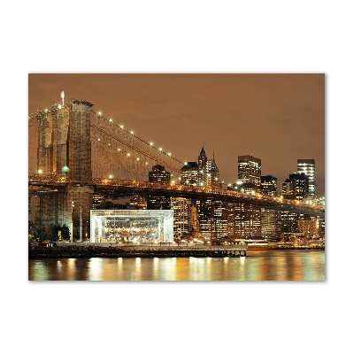 Cuadro de cristal templado moderno horizontal Manhattan Nueva York