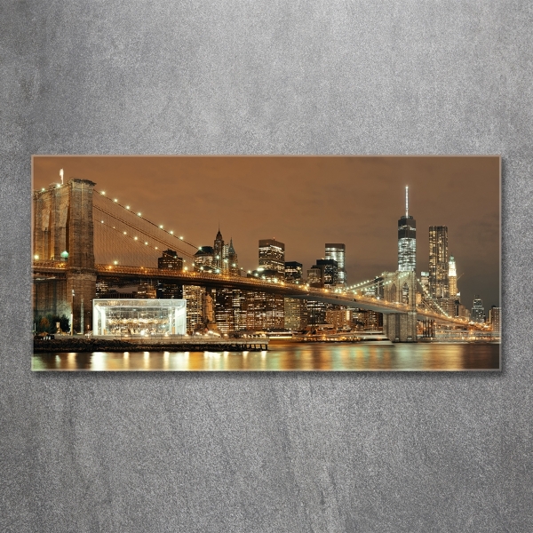 Cuadro de cristal templado moderno horizontal Manhattan Nueva York