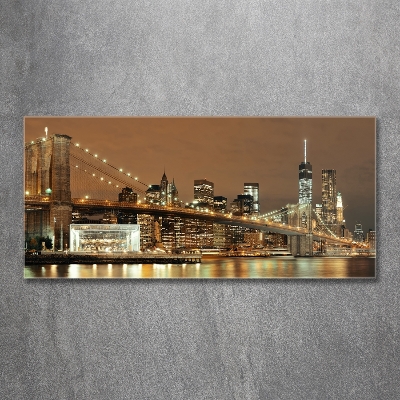 Cuadro de cristal templado moderno horizontal Manhattan Nueva York