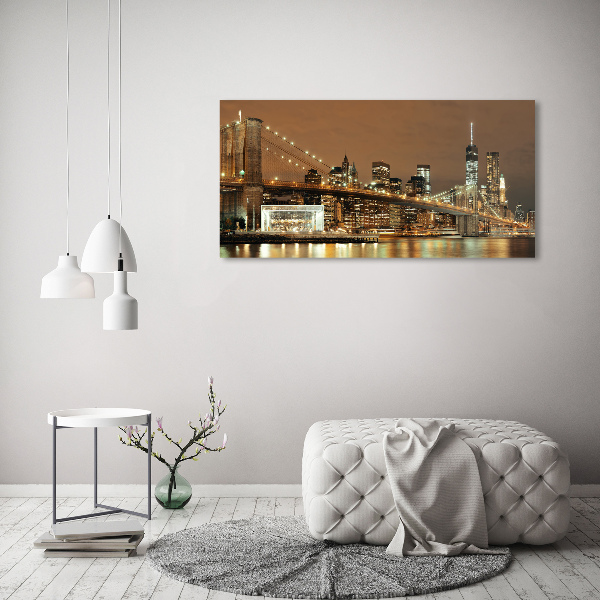 Cuadro de cristal templado moderno horizontal Manhattan Nueva York