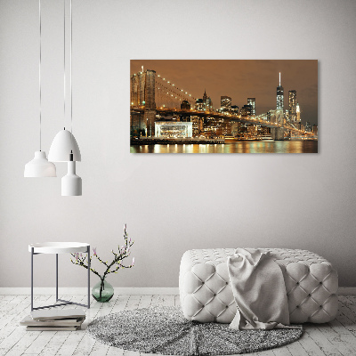 Cuadro de cristal templado moderno horizontal Manhattan Nueva York