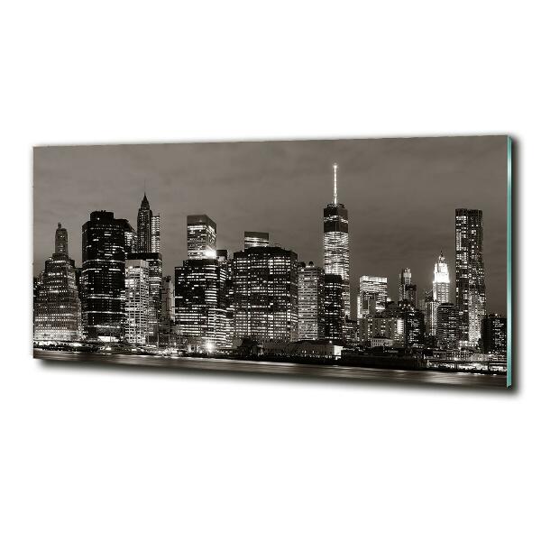 Impresión en cristal con acabado brillante horizontal Manhattan Nueva York