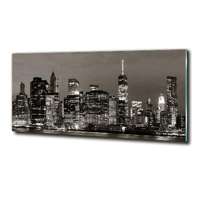 Impresión en cristal con acabado brillante horizontal Manhattan Nueva York