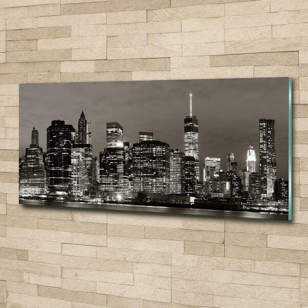 Impresión en cristal con acabado brillante horizontal Manhattan Nueva York