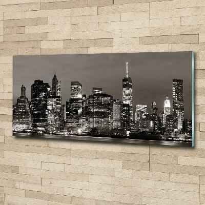 Impresión en cristal con acabado brillante horizontal Manhattan Nueva York