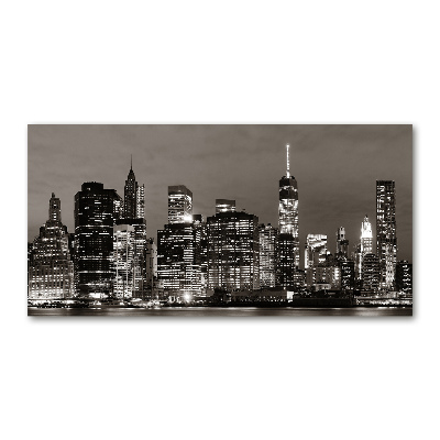 Impresión en cristal con acabado brillante horizontal Manhattan Nueva York