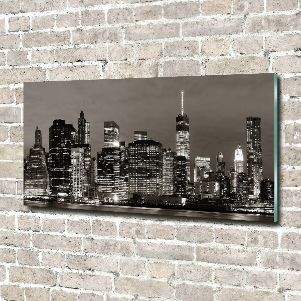 Impresión en cristal con acabado brillante horizontal Manhattan Nueva York
