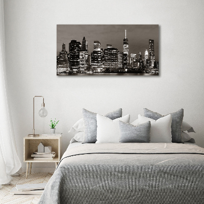Impresión en cristal con acabado brillante horizontal Manhattan Nueva York