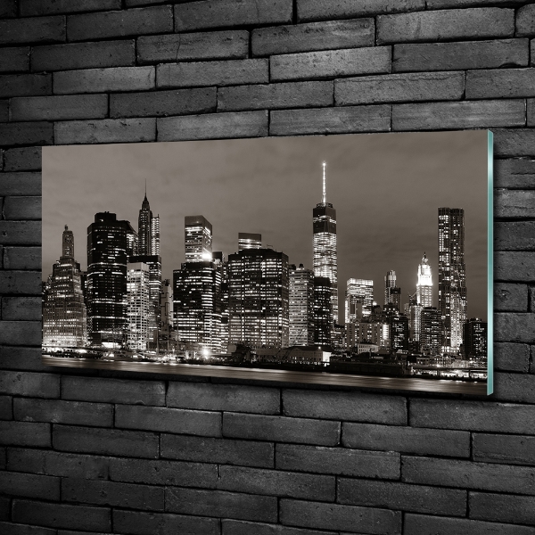 Impresión en cristal con acabado brillante horizontal Manhattan Nueva York