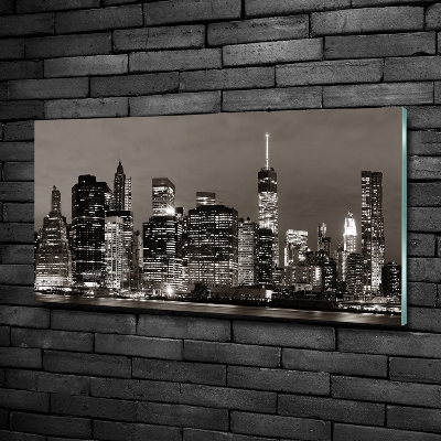 Impresión en cristal con acabado brillante horizontal Manhattan Nueva York