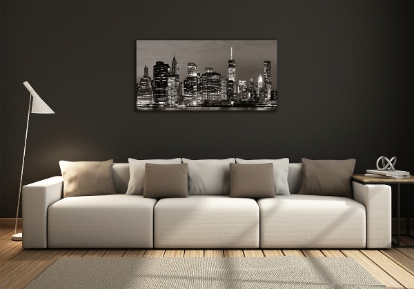 Impresión en cristal con acabado brillante horizontal Manhattan Nueva York