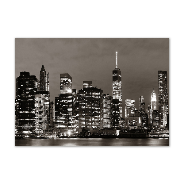 Impresión en cristal con acabado brillante horizontal Manhattan Nueva York