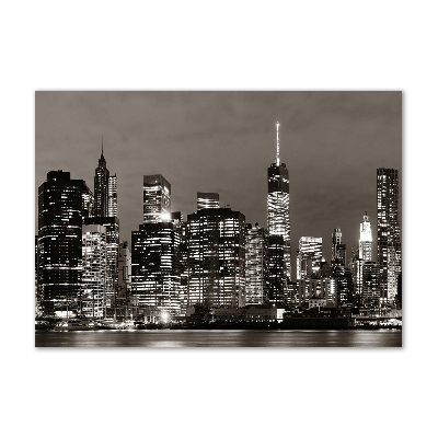 Impresión en cristal con acabado brillante horizontal Manhattan Nueva York