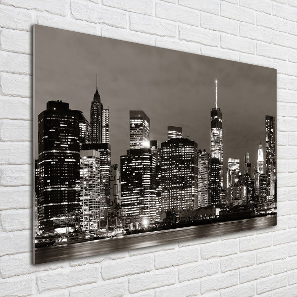 Impresión en cristal con acabado brillante horizontal Manhattan Nueva York
