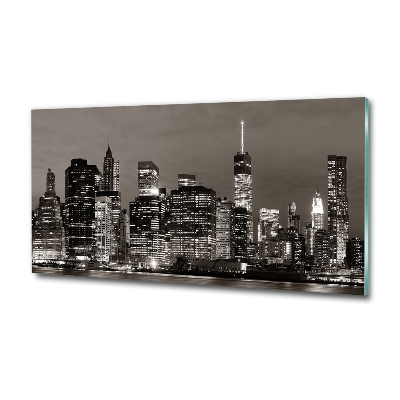 Impresión en cristal con acabado brillante horizontal Manhattan Nueva York
