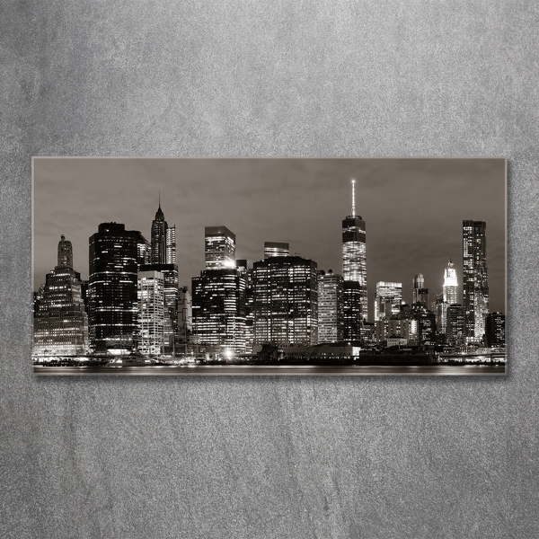 Impresión en cristal con acabado brillante horizontal Manhattan Nueva York