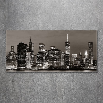 Impresión en cristal con acabado brillante horizontal Manhattan Nueva York