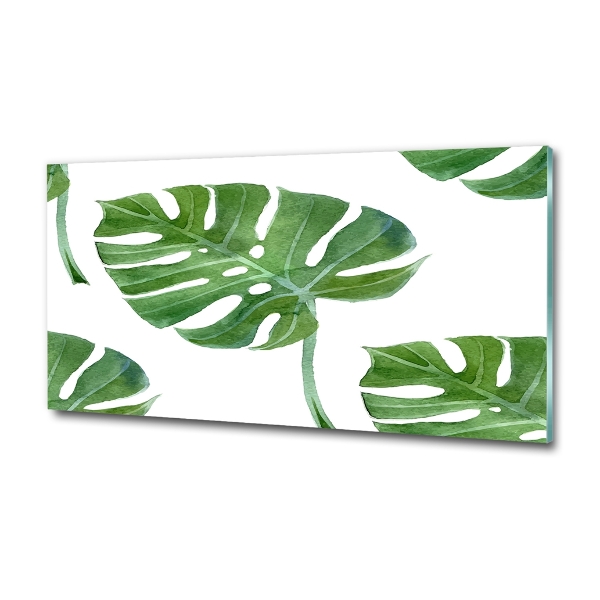 Foto en cristal de alta calidad con impresión uv horizontal Monstera