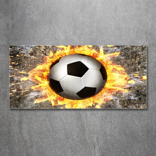 Foto obraz szklany Płonąca piła nożna