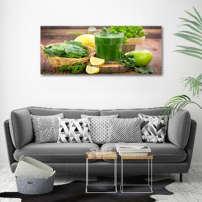 Cuadro de cristal templado moderno horizontal Cóctel verde