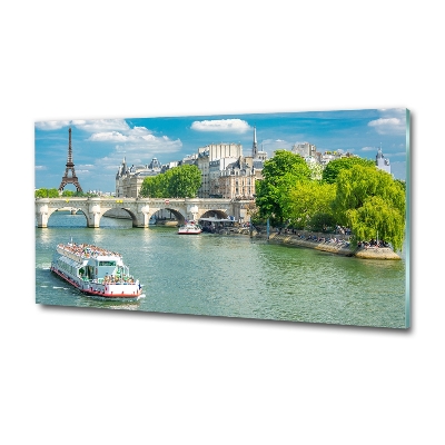 Foto en cristal de alta calidad con impresión uv horizontal Sena París