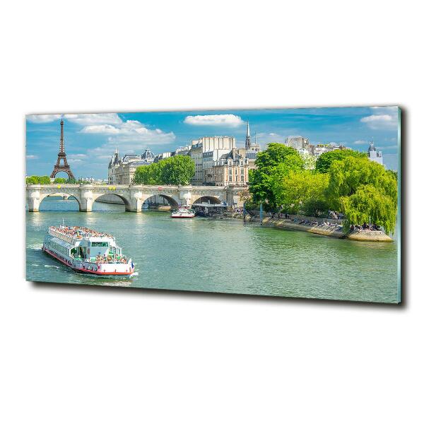 Foto en cristal de alta calidad con impresión uv horizontal Sena París