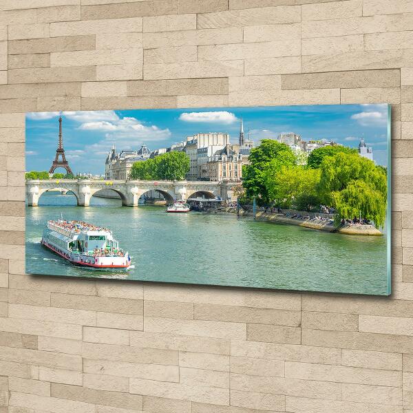 Foto en cristal de alta calidad con impresión uv horizontal Sena París