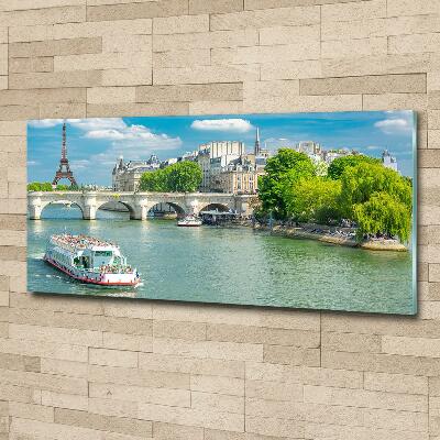 Foto en cristal de alta calidad con impresión uv horizontal Sena París