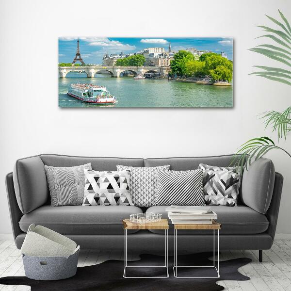 Foto en cristal de alta calidad con impresión uv horizontal Sena París