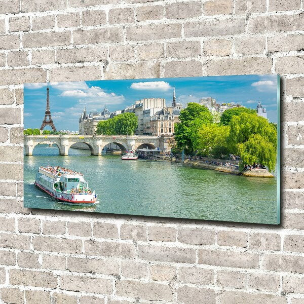 Foto en cristal de alta calidad con impresión uv horizontal Sena París