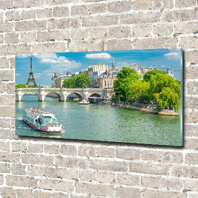 Foto en cristal de alta calidad con impresión uv horizontal Sena París