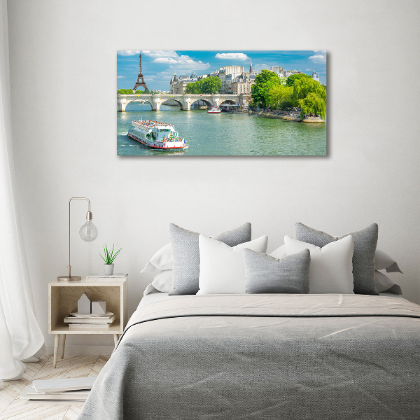 Foto en cristal de alta calidad con impresión uv horizontal Sena París
