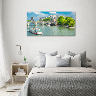 Foto en cristal de alta calidad con impresión uv horizontal Sena París